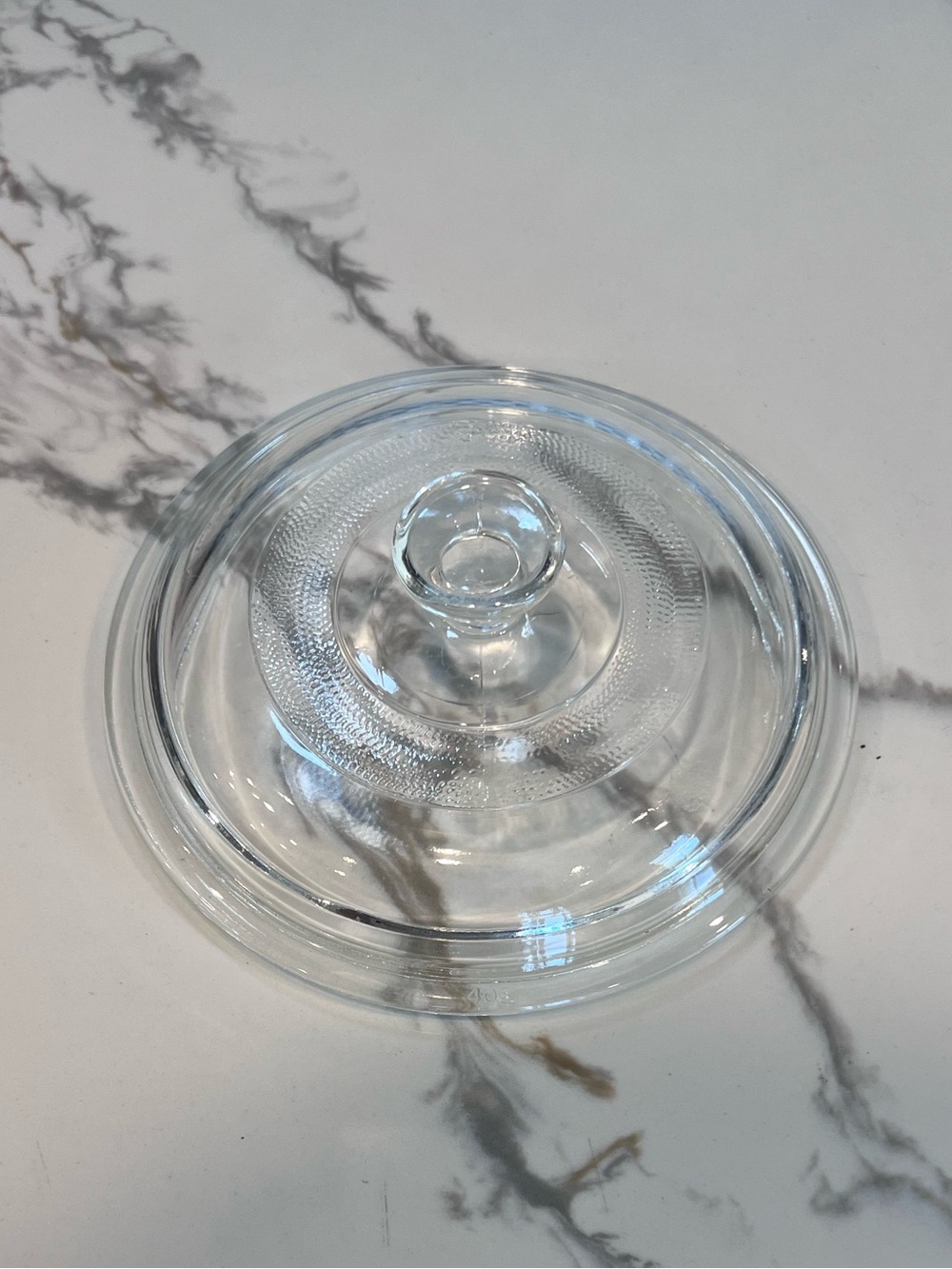 Vintage Pyrex Glass Replacement Lid Marked 405 5 in Rim Diameter